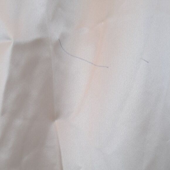 Worth Shiny Silky  Solid Cream Hook Eye Straight Classic Pants Trousers - Picture 5 of 7